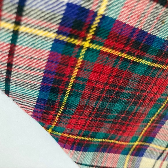 Vintage Tartan 55% Wool 45% Cotton Blend Bert Pulitzer Classic Plaid Tie - Picture 4 of 5